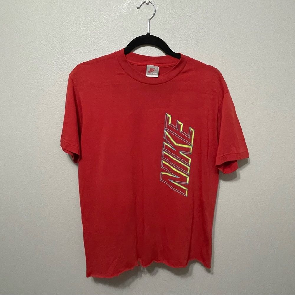 Vintage Nike Single Stitch T shirt Size Large Made in USA FLAWED